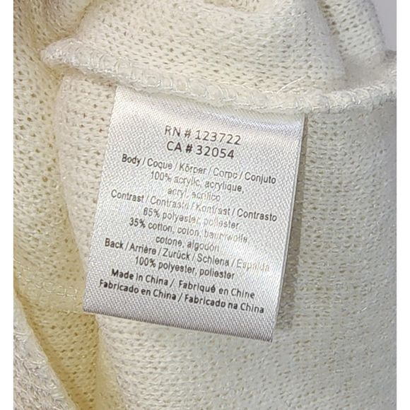 Anthropologie One September Women's White Sweater Size M - Picture 6 of 8